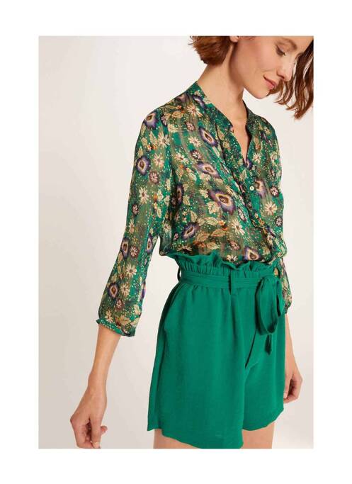 Short vert MORGAN femme
