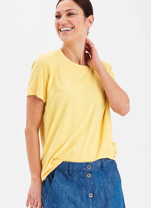 T-shirt jaune FRANSA pour femme
