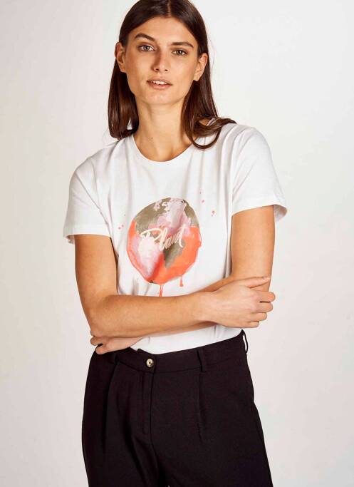 T-shirt blanc FRANSA pour femme