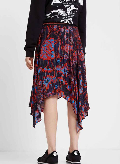 Jupe mi-longue bleu DESIGUAL pour femme