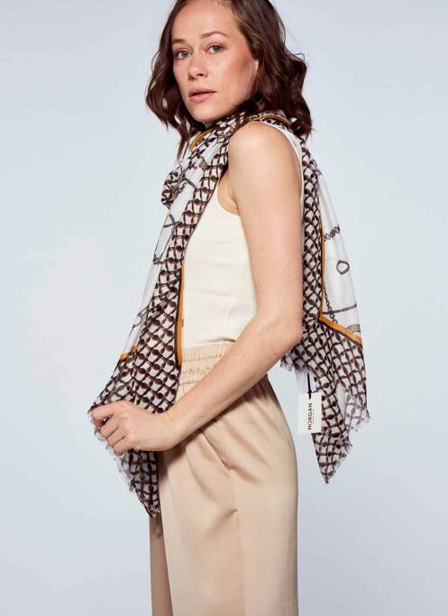 Foulard marron MORGAN pour femme