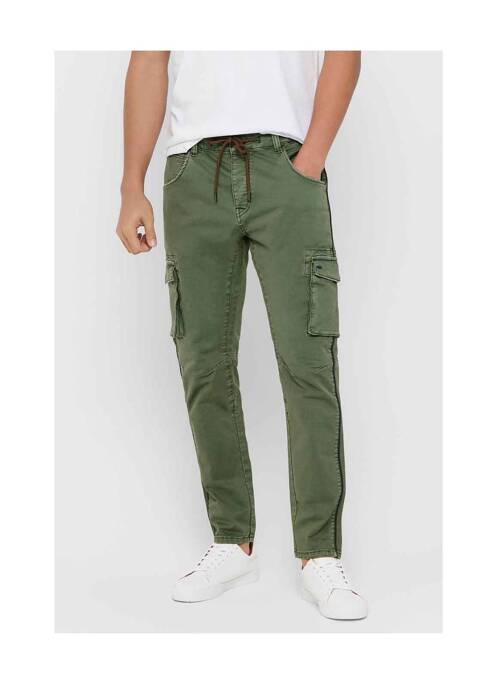 Pantalon cargo vert ONLY&SONS pour homme
