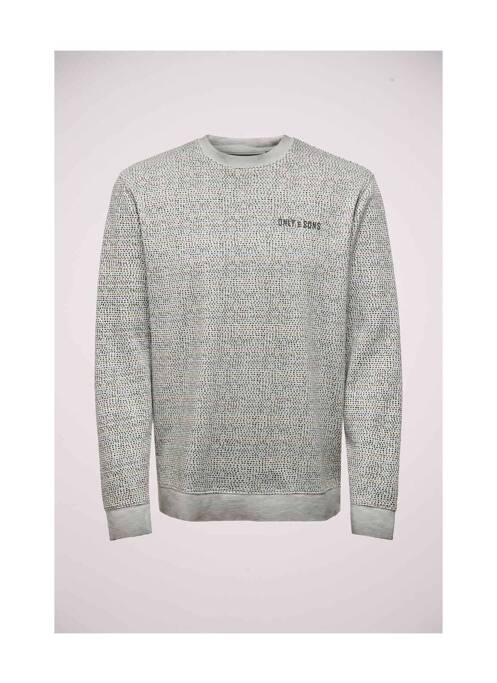 Sweat-shirt blanc ONLY&SONS pour homme