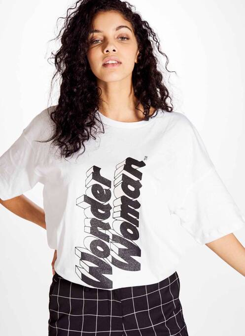 T-shirt blanc NOISY MAY pour femme