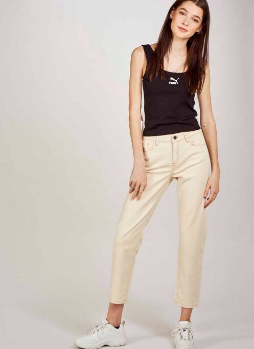 Jeans coupe slim beige NOISY MAY pour femme