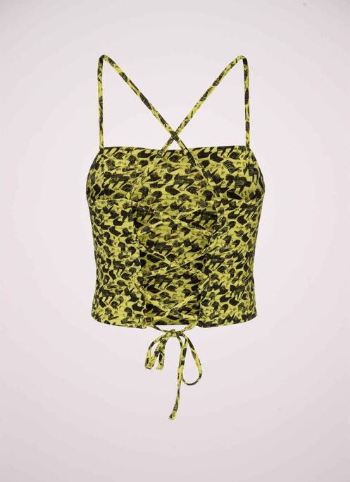 Crop top jaune NOISY MAY femme