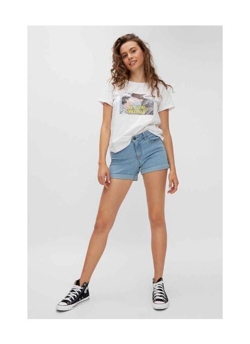 T-shirt blanc NOISY MAY pour femme
