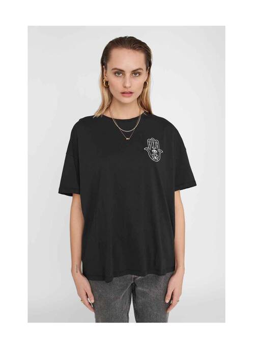 T-shirt noir NOISY MAY pour femme