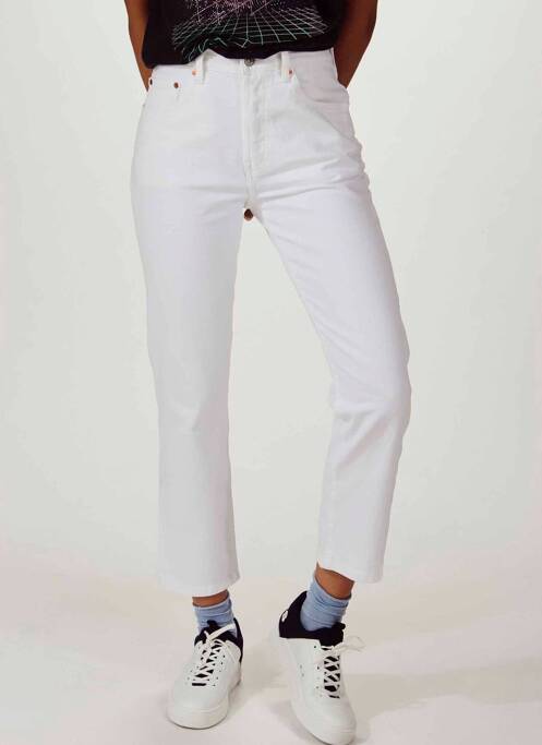 Jeans coupe droite blanc LEVIS pour femme
