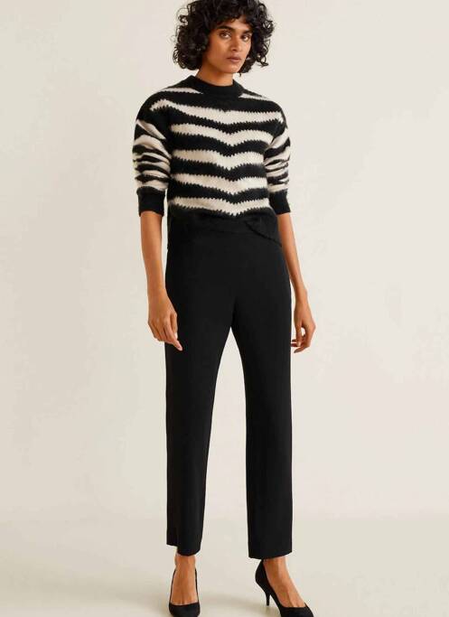 Pantalon 7/8 noir MANGO pour femme