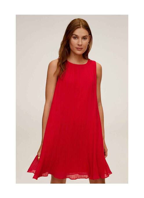 Robe mi-longue rouge MANGO pour femme