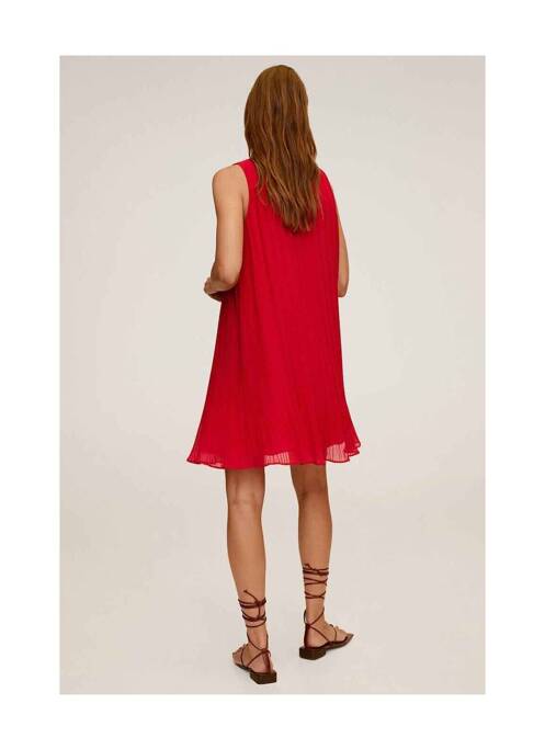 Robe mi-longue rouge MANGO pour femme