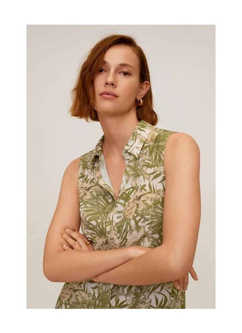 Robe courte vert MANGO pour femme