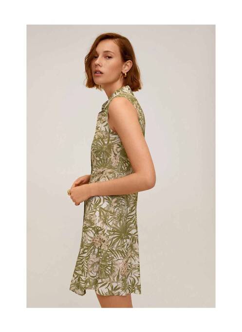 Robe courte vert MANGO pour femme