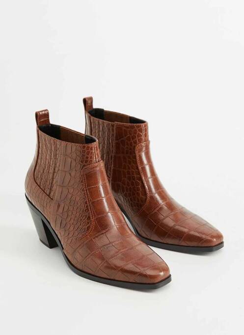 Bottines/Boots marron MANGO pour femme