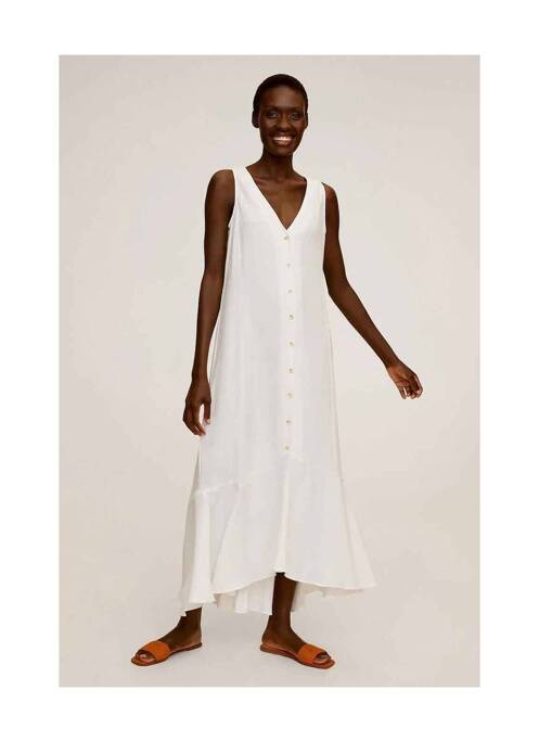 Robe longue blanc MANGO pour femme