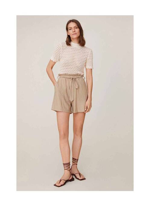 Short marron MANGO pour femme