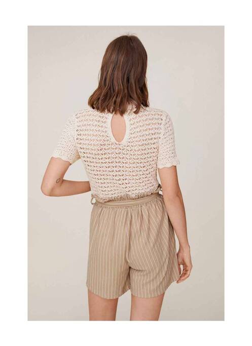 Short marron MANGO pour femme