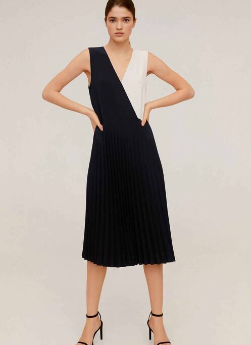 Robe mi-longue noir MANGO pour femme