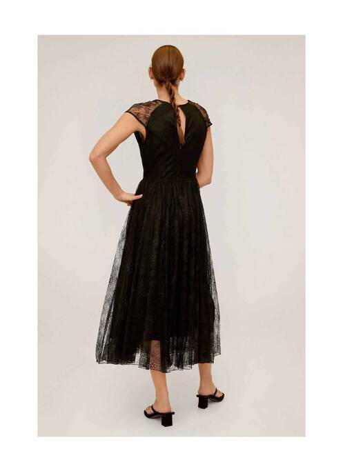 Robe longue noir MANGO pour femme