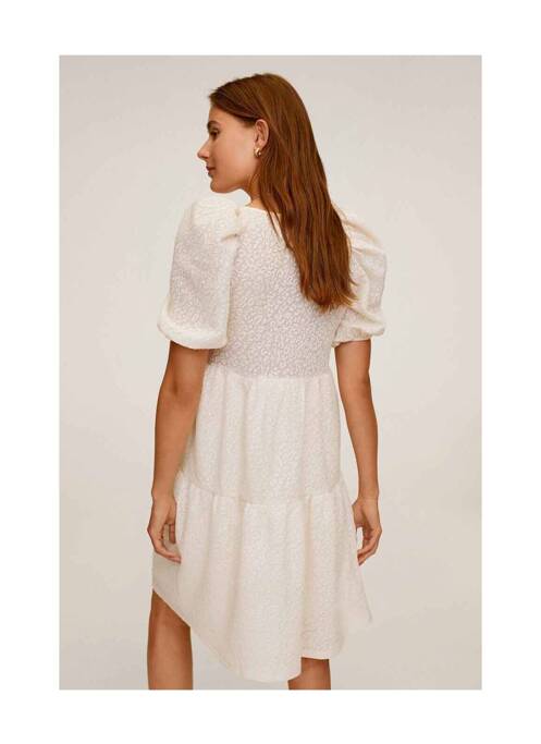 Robe mi-longue blanc MANGO pour femme