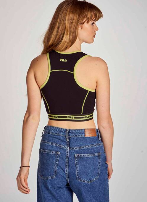 Crop top noir FILA pour femme