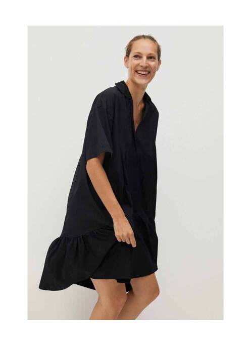 Robe mi-longue noir MANGO pour femme