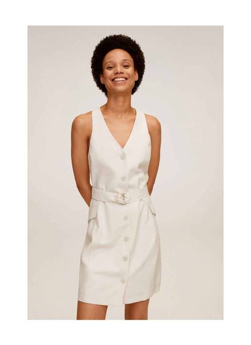 Robe mi-longue beige MANGO pour femme