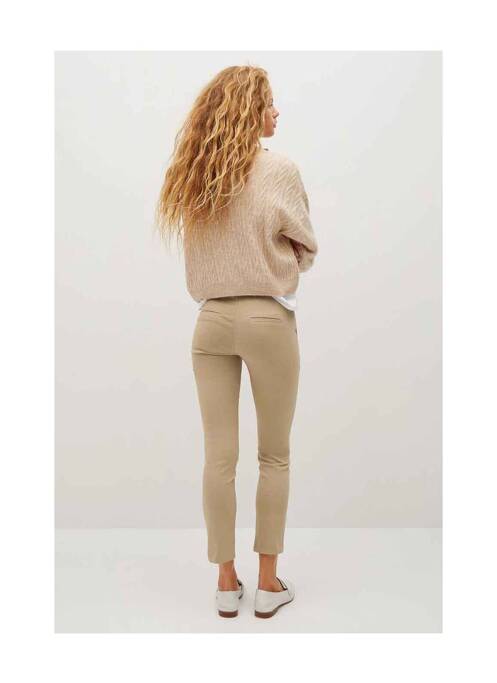 Pantalon slim marron MANGO pour femme