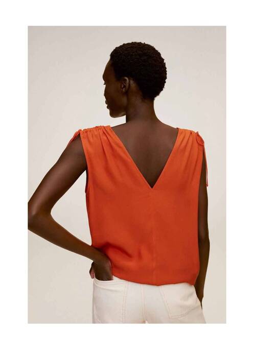 Top orange MANGO pour femme