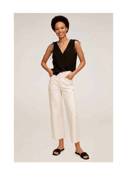 Top noir MANGO pour femme