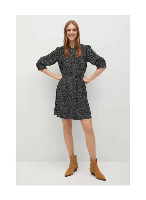 Robe courte noir MANGO pour femme