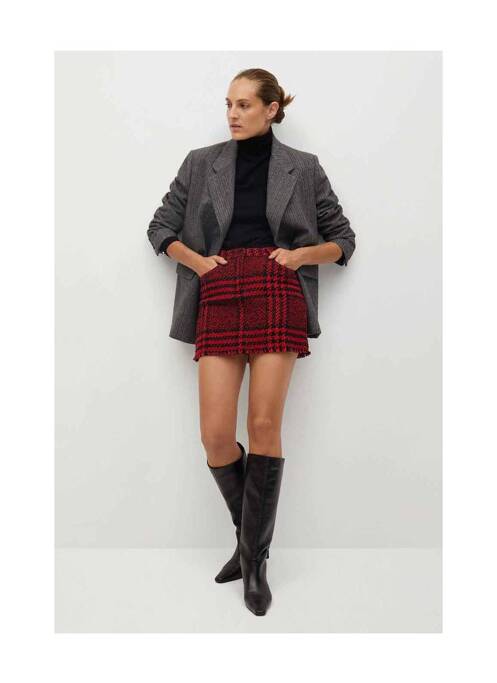 Jupe courte rouge MANGO pour femme