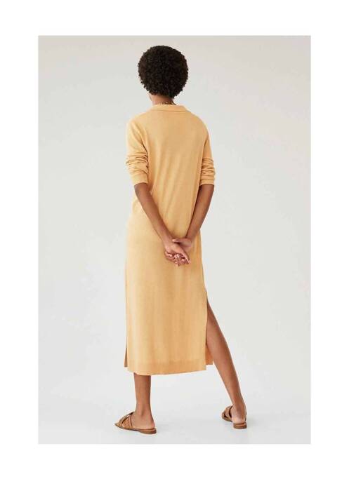 Robe pull marron MANGO pour femme