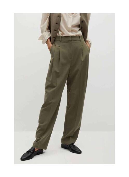 Pantalon droit beige MANGO pour femme