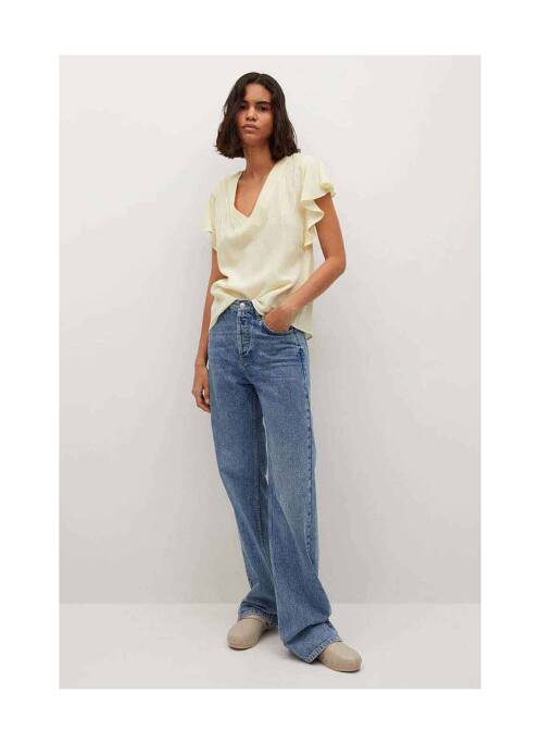 Top jaune MANGO pour femme