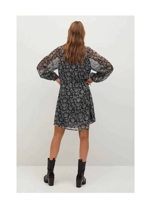 Robe mi-longue noir MANGO pour femme