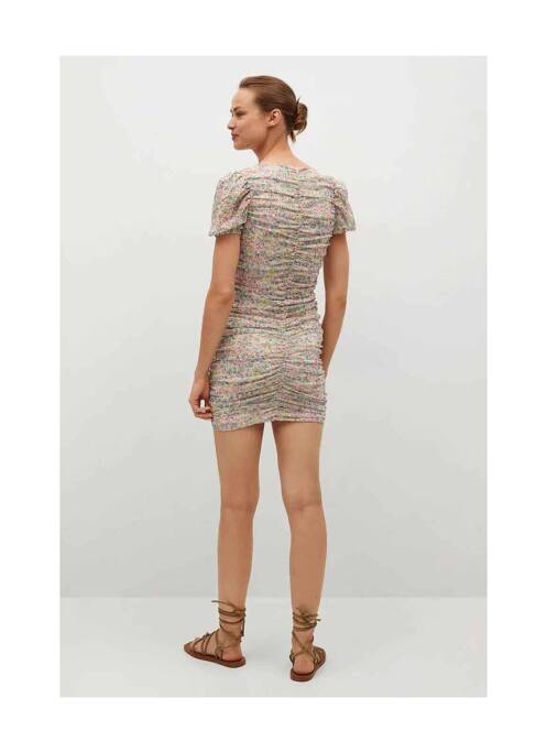 Robe courte rose MANGO pour femme