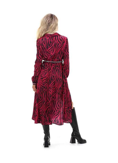 Robe mi-longue rose KOCCA pour femme