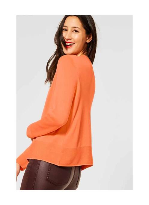 Gilet manches longues orange STREET ONE pour femme