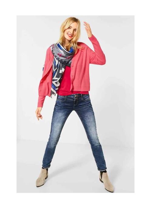 Gilet manches longues rose STREET ONE pour femme