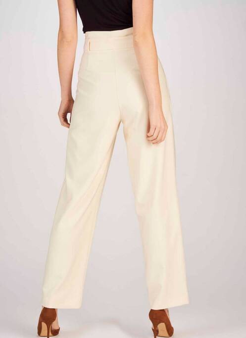 Pantalon droit beige ASTRID BLACK LABEL pour femme