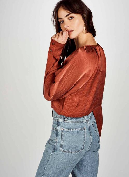 Blouse marron ASTRID BLACK LABEL pour femme