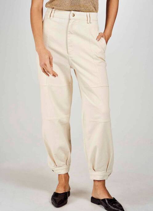 Pantalon droit beige ASTRID BLACK LABEL pour femme