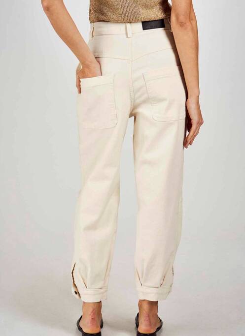 Pantalon droit beige ASTRID BLACK LABEL pour femme