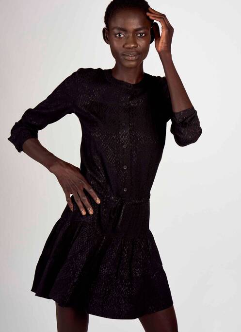 Robe mi-longue noir ASTRID BLACK LABEL pour femme