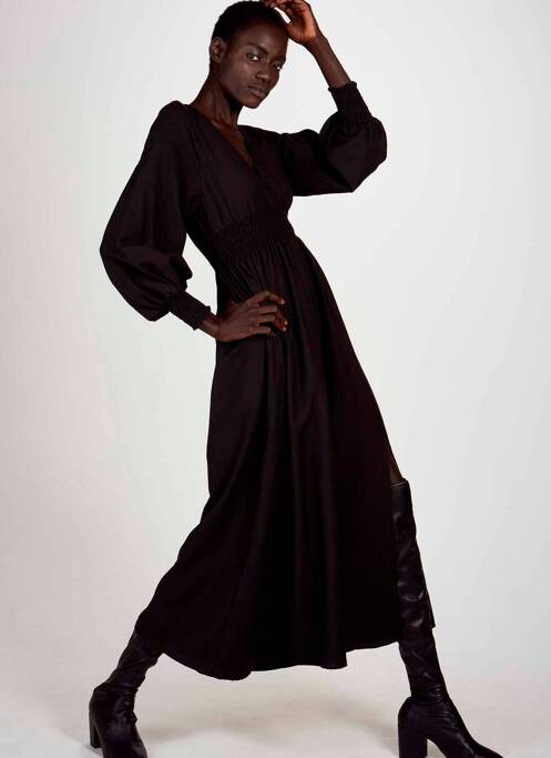 Robe longue noir ASTRID BLACK LABEL pour femme