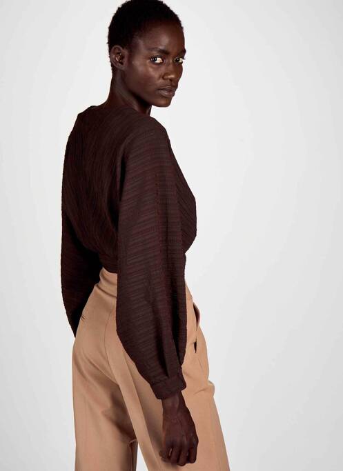 Blouse marron ASTRID BLACK LABEL pour femme