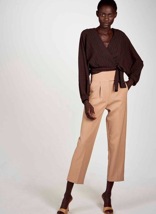 Pantalon 7/8 beige ASTRID BLACK LABEL pour femme