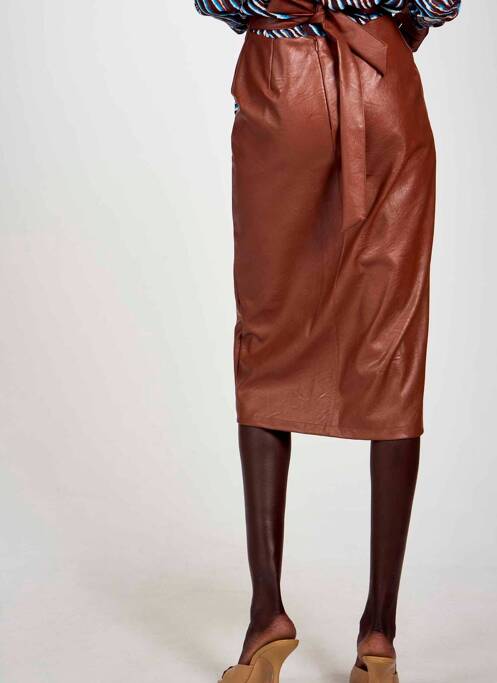 Jupe longue marron ASTRID BLACK LABEL pour femme